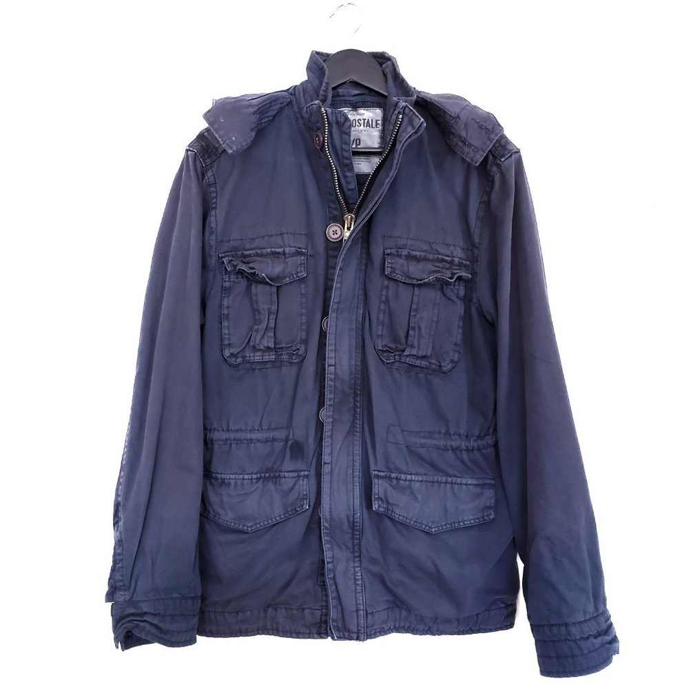 Aeropostale Canvas Spring Jacket - Navy Blue